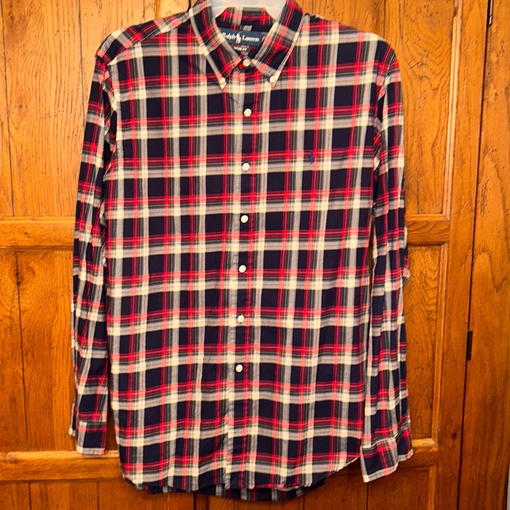 RALPH LAUREN🐎Button Down PLAID SHIRT Mens XL